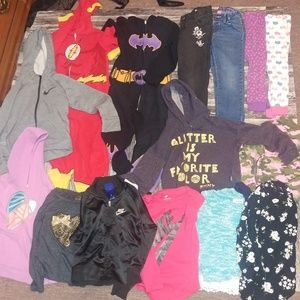 10 Winter girls kids long sleeve lot 4/4t/XS(4/5)